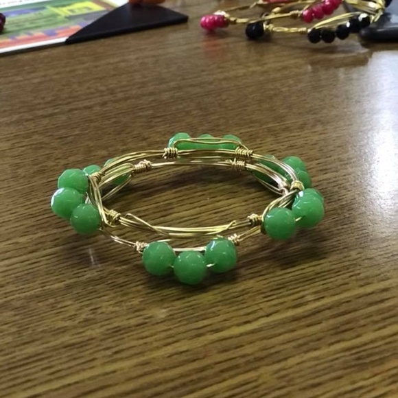 bourbon & boweties inspired wire wrapped bracelet - Picture 3 of 4